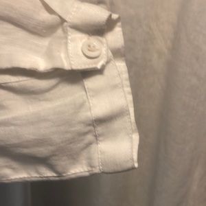 long elegant white linen tunic. Great for a nightshirt, beach coverup.